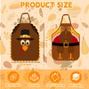 Tkifoda Happy Thanksgiving Aprons with Pockets, Waterproof Fall Aprons for