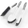 3 Pack Heavy Duty Scrub Brush Set, Curved Corner Brush
