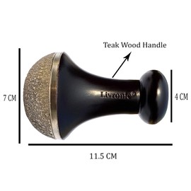 Livronic® Bronze Kansa Natural Vatki Cup Ayurvedic Detox Foot Massager Relaxation and Deep Cleaning Ancient Indian Technique one side finishing with round line (Pack of 1) Brown B7