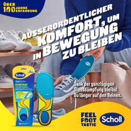 Scholl GelActiv Everyday Insoles for Women, All Day Comfortable Feet, Memory Foam Cushioning and GelWave Technology Adapt to the Feet and Offers Highest Comfort, Size 35.5-40.5