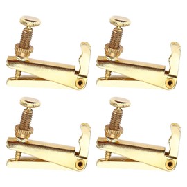 Musiin Violin Trimmer for 4/4-3/4 Violin Metal String Adjusters Set of Four (Gold)