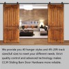 CCJH 7.5FT Sliding Barn Door Hardware Kit, Heavy Duty, Smoothly