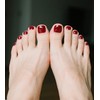 Morily Solid Dark Red Press on Toenails for Women, 24