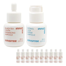 Innisfree Black Tea Youth Enhancing Ampoule 30mlxRetinol Cica Trace Ampoule 30ml+ / 이니스프리 블랙티 유스 인핸싱 앰플 30mlx레티놀 시카 흔적 앰플30ml+