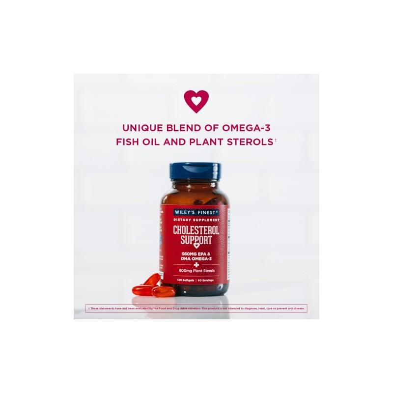 Wileys Finest Wild Alaskan Fish Oil Colesterol Sop 90 softgel