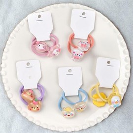 40Pcs (20set) cute Hair Ties No Damage Toddler,Girls Accessories Baby Hair Bows Cute Hair Ties Little girls Hair Accessories,Boutique Baby Girl Hair Ties (Pink,Purple,yellow,blue)