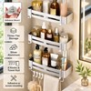 Aluminum Shower Caddy for Bathroom Storage – No-Drill Wall-Mounted Organizer