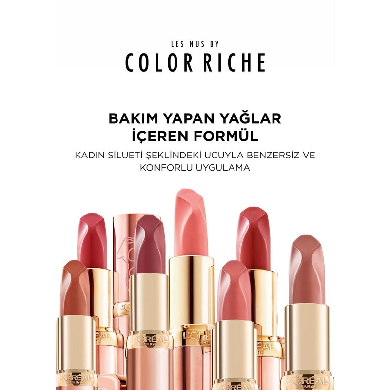 L'Oréal Paris Lippenstift mit samtigem Finish im intensiven Nude-Ton, Color