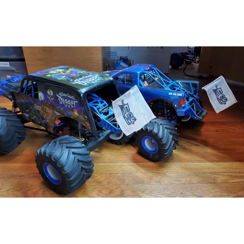 ECB 3D Printing Losi LMT Black Flag Holder, Monster and