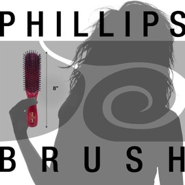 Phillips Brush Light Touch 6 Rojo Rubí – Cepillo de salón + bolso de viaje