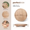 Round Decorative Tray Wood Bathroom Counter Organizer Farmhouse Kitchen Decor