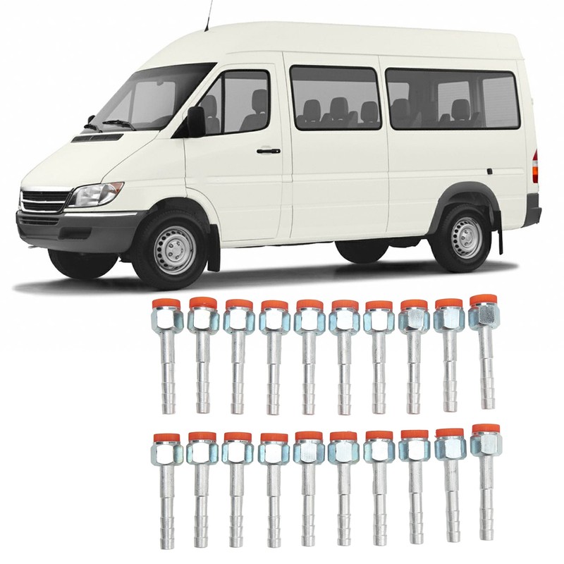20PCS Air Conditioning Hose Barb Fitting Straight Aluminum High Strength