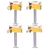 Spoilboard Surfacing Router Bit Set 4 Flute Rabbet Slot Flattening