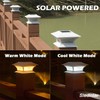 SIEDiNLAR Solar Post Lights Outdoor Glass LED Fence Cap Light