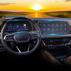 2025 Suburban Anti Glare Screen Protector Matte for 2025 Chevy Suburban (LS, LT, RST, Z71, Premier, High Country) 17.7" Media Screen Cover & 11" Dash Screen Saver Glare-Free Anti-Fingerprint Accessory