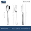 6-Piece Silverware Set Stainless Steel Flatware Set Service for 2