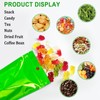 SixWeKit Green Smell Proof Mylar Bags 100 Pack, Stand Up