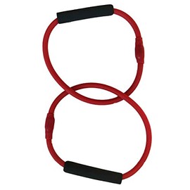 Life By Lexie Barre Red Double Tube Exercise Tubing Equipment for Pure Barre Workout & Pair of Sticky Socks