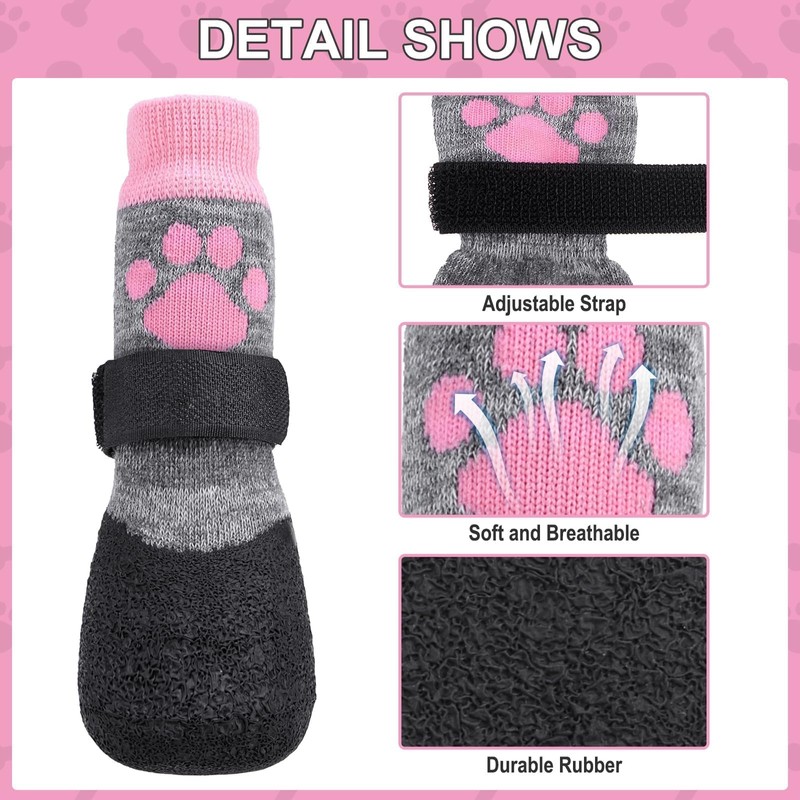 KOOLTAIL Anti Slip Dog Socks for Hot/Clod Pavement to Prevent