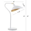 Safavieh Lighting Collection Giselle Adjustable Designer Table Lamp 30" White/Gold