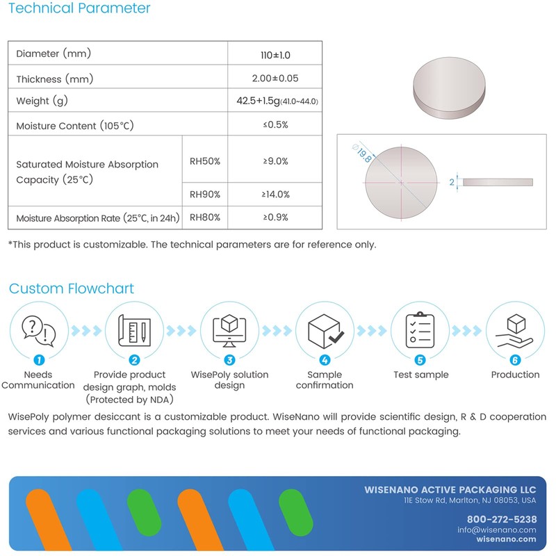 Wisesorb Polymer Desiccant Block, 10pcs 43g Poly Arrow Slowly &