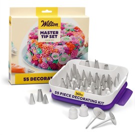 Wilton 2104-0240 Juego de boquillas Master para decorar pasteles, 55 unidades