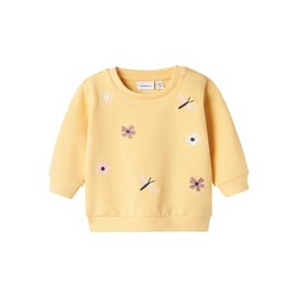 NAME IT Baby Girls' Nbfhillia Light LS Sweat Sweatshirt, orange