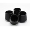 AKOAK 4 Pieces Table Chair Rubber Leg Tips Caps,1-1/4 Inch,Black