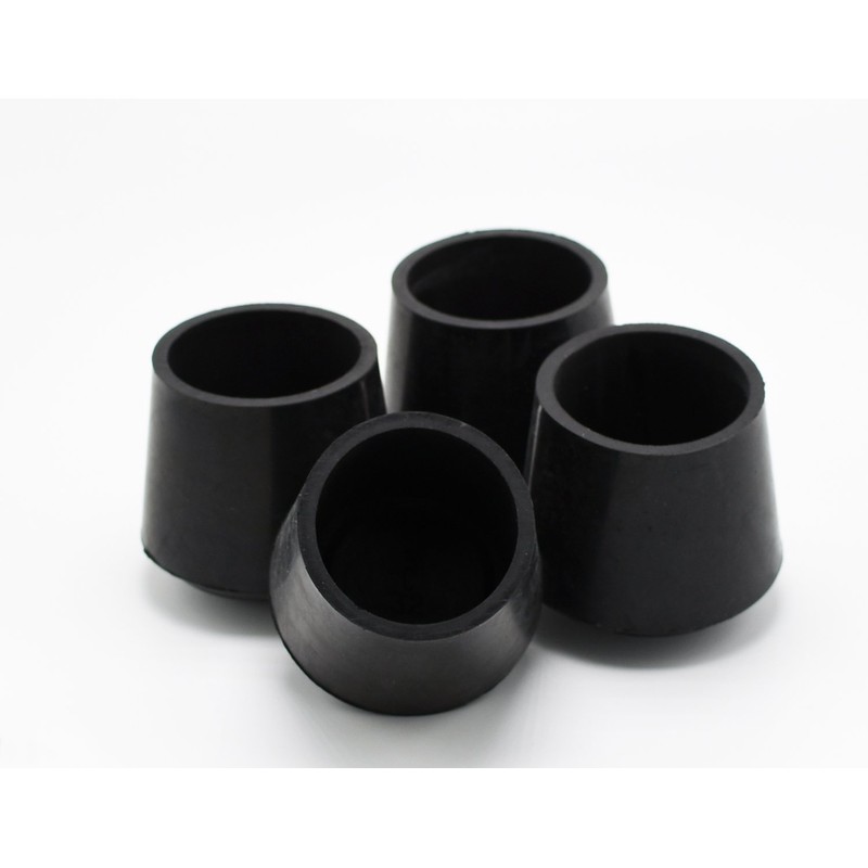 AKOAK 4 Pieces Table Chair Rubber Leg Tips Caps,1-1/4 Inch,Black