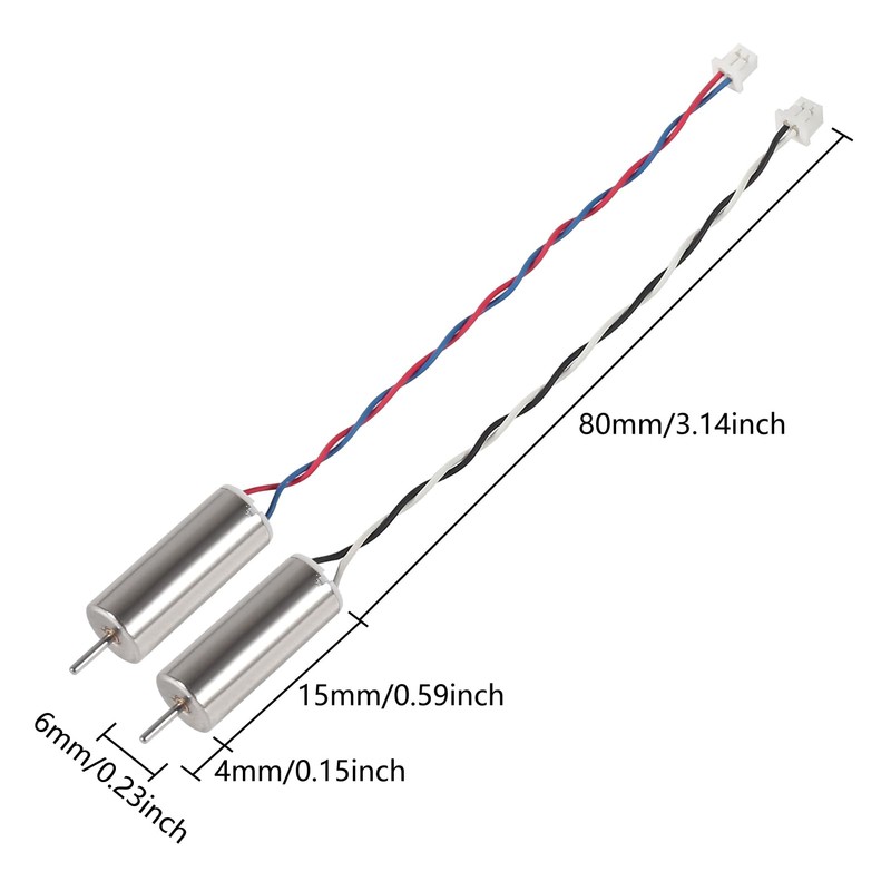 4pcs 6x15mm Motor (Speed: Insane) 19000KV 4CW 4CCW Coreless Motor