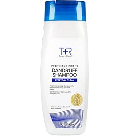 True+Real Classic Everyday Clean Champú anticaspa, piritiona zinc 1%, cuidado diario del cuero cabelludo para todo tipo de cabello, 14.2 onzas líquida
