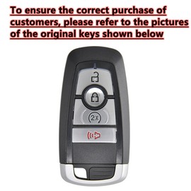 EJOAOJE Smart Key Protective Shell for Ford Key Fob Cover with Keychain Fits for Ford Explorer Fusion Escape Edge Expedition F150 F250 F350 F450 F550 Maverick Mustang Vehicle Accessories (4-Button-A)
