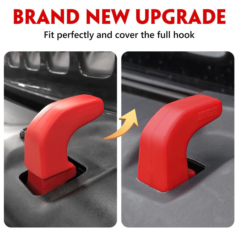 DKMGHT Factory Bumper Tow Hook Covers (Upgrade) for Jeep Wrangler