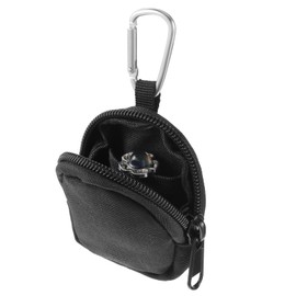 Nogeqi Ring Bag with Key Ring, Portable Travel Ring Storage on the Go with Carabiner, Small Fabric Ring Holder, Sports Ring Holder, Keychain for Rings, Necklace, Jewellery