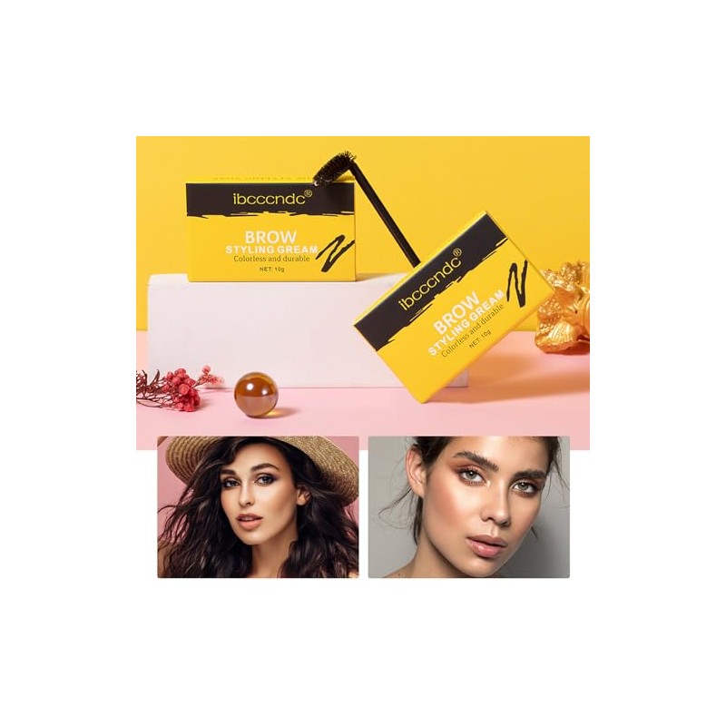 Crema para peinar cejas, jabón tridimensional incoloro para cejas, fijación