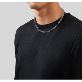 COAI Pearl Necklace Cross Charm, Stone, stainless steel, Hematite