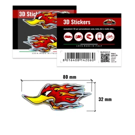 Quattroerre 14206 3D Sticker Woodpecker and Flames