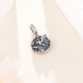 Hummingbird Gifts S925 Sterling Sliver Hummingbird Charm Dog Jewelry Gifts for women