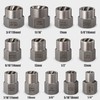 REXBETI Impact Bolt & Nut Remover Set, 13+1 Pieces Bolt