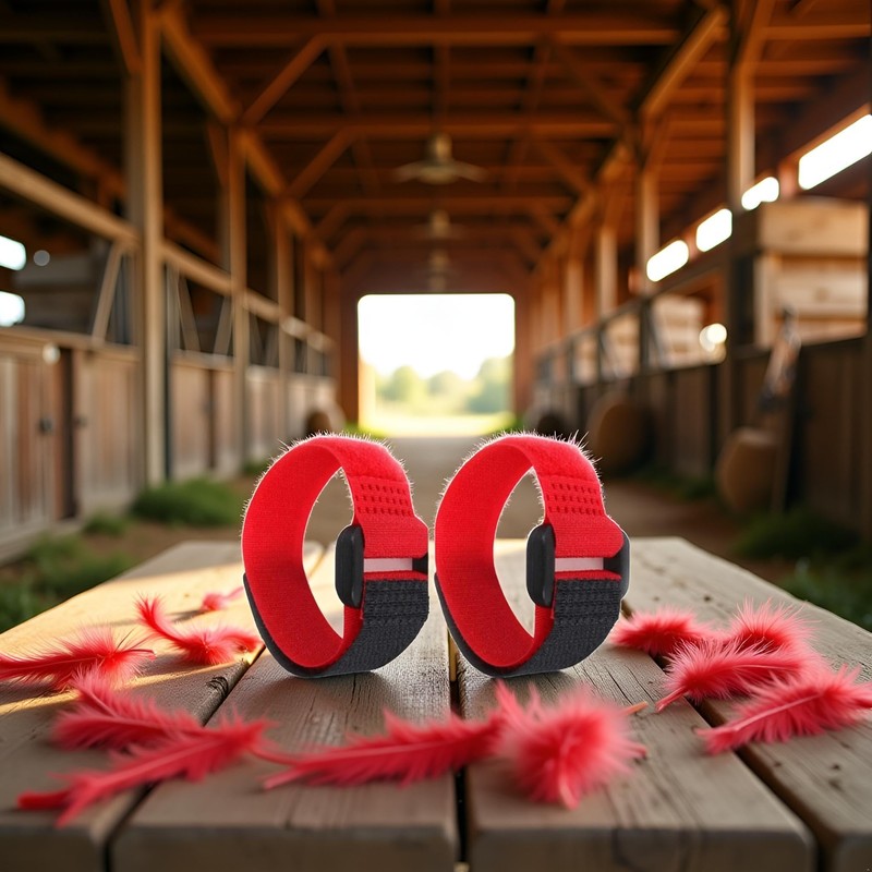 2Pcs Red Crow Rooster Collar, Crow Collar Rooster CollarNo Crow