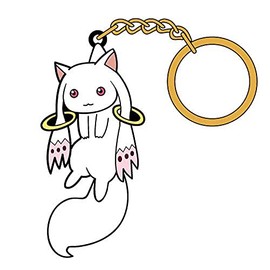 Madoka ☆ Magica story of rebellion kyubey Tsumamare Keychain