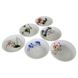 6 Piece Set Chinese Tea Ceremony, Six Patterns Drinking Cup, Chinese Teaware Cup