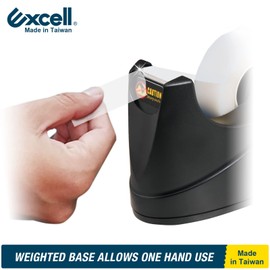 Excell Premium Desk Tape Dispenser (1" core) with Non-Skid Pad and Sand Weighted Base Easy for One Hand Use, Cute Desktop Tape Dispensers Use for Home, Office, Gift Store and Wrapping Purpose -3Pack