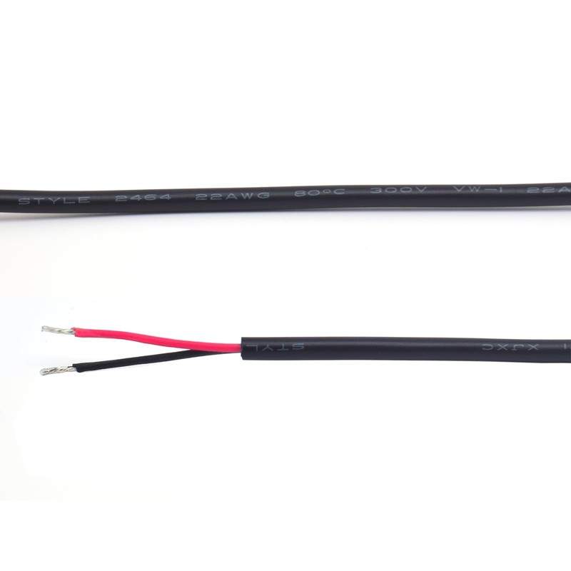 EAHOSUCC Single 22AWG Short Micro USB Pigtail 2 Wire Power