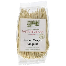 Pasta Deliziosa Handcrafted Pasta, Lemon Pepper Linguine, 12 Ounce