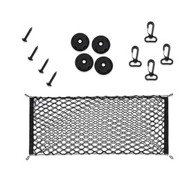 Mirhua Multi-functional Car Strong Elastic Hook, Cargo Net Pocket, Storage Net, Prevents Luggage Falling, Secure Luggage, Double Layers, Perimeter Reinforcement, Suitable for Light Vehicles, SUVs