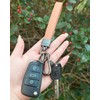 wagtune Leather Wristlet Keychain Car Key Chain Holder with 3