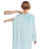 Women’s Open Back Adaptive Plush Nightgown With Zip Front -