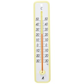 Shinwa Sokutei Plastic Thermometer 11.8 inches (30 cm) Yellow 48362