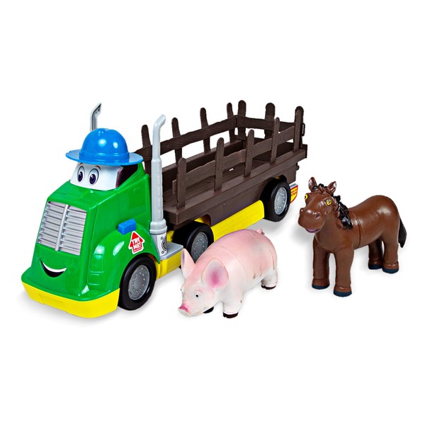 Boley Farm Transporter - 3 Piece Truck and Farm Animal Figures Playset - Farm Animals Toys for Toddlers Boys and Girls Ages 3 and Up